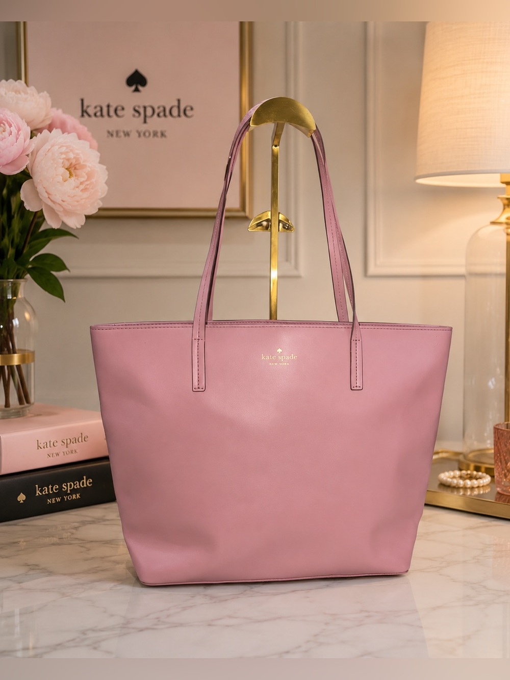 kate spade Rose Pink Smooth Leather Tote